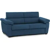 Dmora Pacecos - Canapé-lit 3 places, 225x95 cm bleu, Déhoussable Italy