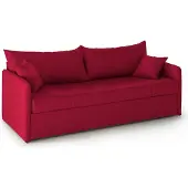 Dmora Avellana - Canapé-Lit 3 Places, 205x86 cm Rouge, Déhoussable Italy