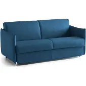 Dmora Follina - Canapé-lit 2 places, 160x95 cm bleu, déhoussable Italy