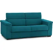 Dmora Benedetto - Canapé-Lit 3 Places, 225x95 cm Bleu, Déhoussable Italy