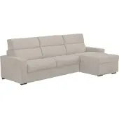 Dmora Pusiano - Canapé-lit avec méridienne, 280x160 cm Beige, Déhoussable Italy