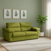 Dmora Fisciano - Canapé-lit 2 places, 205x95 cm vert, déhoussable Italy
