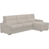 Dmora Celleno - Canapé-lit avec méridienne, 280x160 cm Beige, Déhoussable Italy