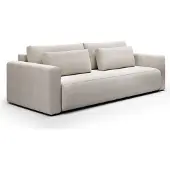 Dmora Erbezzo - Canapé-lit 2 places, 240x105 cm blanc, rangement