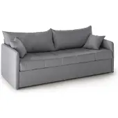 Dmora Avellana - Canapé-lit 3 places, 205x86 cm gris, déhoussable Italy