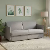 Dmora Trissino - Canapé-Lit 2 Places, 180x95 cm Gris, Déhoussable Italy