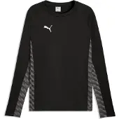 Puma Sweat d'entraînement teamLIGA26 Jr, taille : 128, couleurs : Noir-Blanc-Gris foncé mat