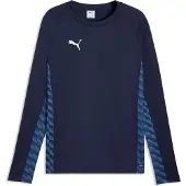 Puma Sweat d'entraînement teamLIGA26 Jr, taille : 128, couleurs : Navy-White-Blue Horizon