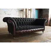 AEA Chesterfield Design Luxus Polster Sofa Couch Sitz Garnitur Leder #a1