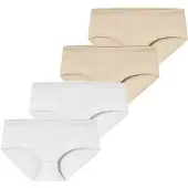 Schiesser Culotte ' Invisible Cotton ' sable / blanc