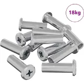 vidaXL , 2857 écrous de sécurité, argent, acier