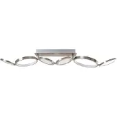 Näve Plafonnier LED, métal, argenté, L 100 cm