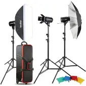 Godox Studio Set E250 D (Set, 250 Ws), Flash studio, Noir