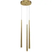 Maytoni Cascade LED Suspension, lampe à suspendre 3x 19W laiton blanc neutre (1550 lm)