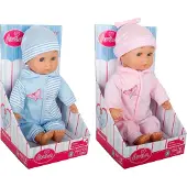 Sonstiges AM Bébé mou env. 30 cm, 2 couleurs assorties : rose et bleu, 1 pièce