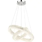 Globo Suspension LED, chromé, télécommande, CCT, H 120 cm