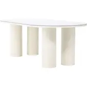 Ebuy24 Havstenssund table de salle à manger 110x220 cm blanc.