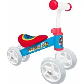 Stamp Mini-vélo sans pédales pour enfants de 1 à 3 ans, cadre ergonomique, selle large en mousse, guidon réglable, poignées anti-choc,