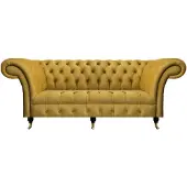 AEA Chesterfield Luxus Möbel Dreisitzer Sofa Couch Textil Polstersofa Wohnzimmer