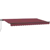 Syfax Auvent Rétractable Bordeaux 350 x 200 cm tissu