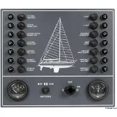 Osculati Tableau électrique pour voilier 14 circuits, 1 pièce
