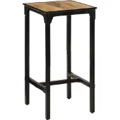 Syfax Table de bar 60x55x107 cm bois de manguier massif brut