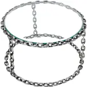 Invicta Table basse Chain 65 cm, plateau en verre 42235