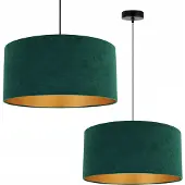 Light11 HOME Suspension Lustre Velours doré Abat-jour