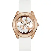 GUESS Montre à affichage analogique 'G Twist' or rose / blanc