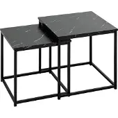 Atmosphera Tables d'appoint Jones en métal – Lot de 2