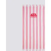 Sundek Beach Fouta Jacquard With Logo Towel Rose Femme