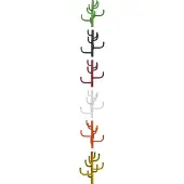 Jan Kurtz Portemanteau cactus, 8 patères, rouge