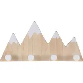 Relaxdays GmbH Kindergarderobe 4 Haken Berg (34.50 x 5 x 17 cm)
