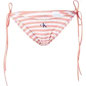 Calvin Klein Lv00q61215 Side Tie Bikini Bottom Orange L Femme