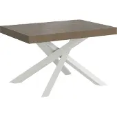 Itamoby Table Extensible 90X120/380 Cm Volantis Tourterelle Structure Blanc