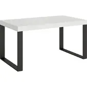 Itamoby Table Extensible 90X160/264 Cm Tecno Premium Frêne Blanc Structure Anthracite