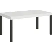 Itamoby Table Extensible Everyday 160/244X80 Cm Frêne Blanc Pieds Anthracite