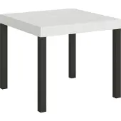 Itamoby Table Extensible 90X90/246 Cm Everyday Frêne Blanc Structure Anthracite