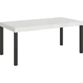 Itamoby Table Extensible 90X180/284 Cm Everyday Frêne Blanc Structure Anthracite