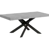 Itamoby Table Extensible 90X120/224 Cm Volantis Premium Ciment Structure Anthracite
