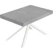 Itamoby Table Extensible Niket 140/244X90 Cm Pieds Béton Blanc