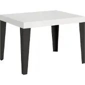 Itamoby Table Extensible 70X110/194 Cm Frêne Blanc Flamme Structure Anthracite