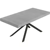 Itamoby Table Extensible Niket 200/304X90 Cm Pieds Béton Anthracite