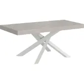 Itamoby Table Extensible Volantis Premium Cashmere 140/244X90 Cm Avec Pieds Blancs