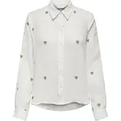 ONLY Chemisier 'ONLHEART' olive / blanc