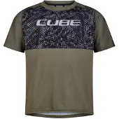 Cube Tm Short Sleeve Enduro Jersey Vert M Garçon