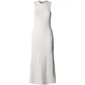 Pepe Jeans pour femme. PL9537820 Robe Kenia blanche (M), Casuel, Polyester, Sans manches / bretelles