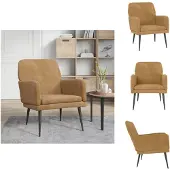 vidaXL Fauteuil Marron 62x79x79 cm Velours - Fauteuil