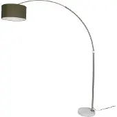 QAZQA Lampadaire en acier avec abat-jour vert foncé 50cm - XXL
