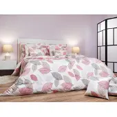 Dadka Housse de couette en flanelle, couleur marron automnale, dimensions 140x200 cm, 70x90 cm